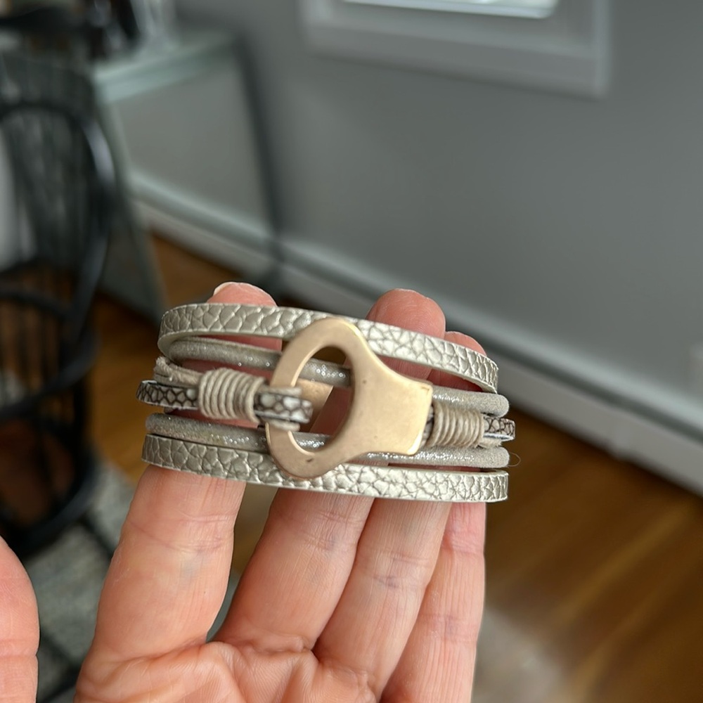 Mixed media bracelet